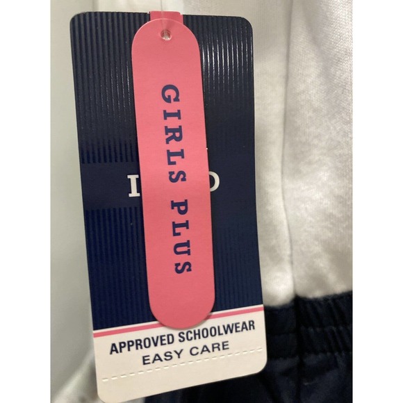 Izod Girls White & Navy Polo Dress School Approved Uniform NWT - Picture 3 of 3